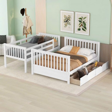 B1412 Wh : Giường 2 Tầng + Hộc Kéo - 1m2 / 1m4 B1412 Wh : Giường 2 Tầng + Hộc Kéo - 1m2 / 1m4